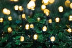 LUMILED Napelemes kerti lámpa LED fénylánc 21m GIRLANDA PASSI s 200x dekoratív diód LED 3000K Meleg fehér + TÁVIRÁNYÍTÓ