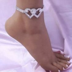 FRILLA® Szív alakú női bokalánc, ezüst színű női ékszer bármilyen alkalomra | DIAMONS