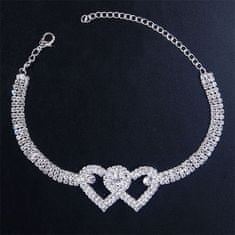 FRILLA® Szív alakú női bokalánc, ezüst színű női ékszer bármilyen alkalomra | DIAMONS