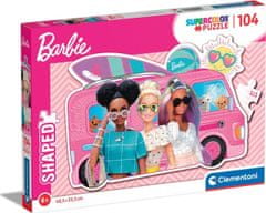 Clementoni Barbie kontúr puzzle kiránduláson 104 darab