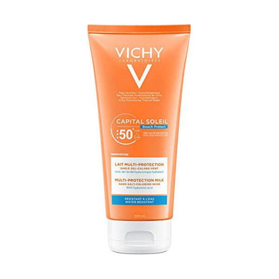 Vichy Multi védő hidratáló tej SPF 50+ Capital Soleil Beach Protect (Multi-Protection Milk) 200 ml