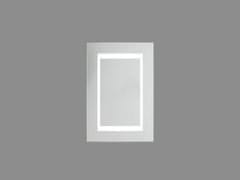 Beliani Fehér És Ezüst Fali Fürdőszoba Szekrény LED Tükörrel 40 x 60 cm MALASPINA