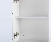 Beliani Fehér És Ezüst Fali Fürdőszoba Szekrény LED Tükörrel 40 x 60 cm MALASPINA