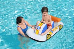 Bestway Felfújható gyermek vízi autó fogantyúval 110x75 cm