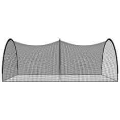 Greatstore fekete poliészter baseball labdafogó háló 600 x 400 x 250 cm