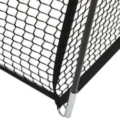 Greatstore fekete poliészter baseball labdafogó háló 600 x 400 x 250 cm