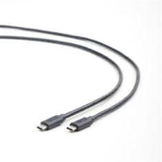 Gembird USB-C (M) - USB-C (M) töltőkábel, 1 m, fekete