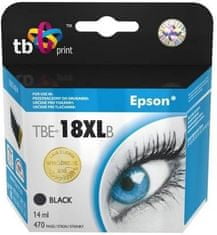 TB print Tintapatron TB kompatibilis. Epson T1811 Bk-val 100% Új
