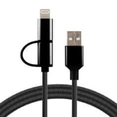 Carcommerce Kábel - USB A 2.0/2w 1 - 2.0A 1.5m Micro USB/Iphone