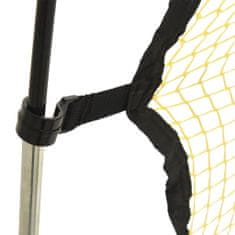 shumee fekete és sárga poliészter foci-visszapattanó háló 183x85x120cm