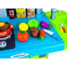 BB-Shop Interaktív gyermekkonyha hűtőszekrénnyel, kékkel és zölddel