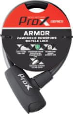 PROX Zár Prox Armor 12x600 mm. fekete szilikon 2x kulcs